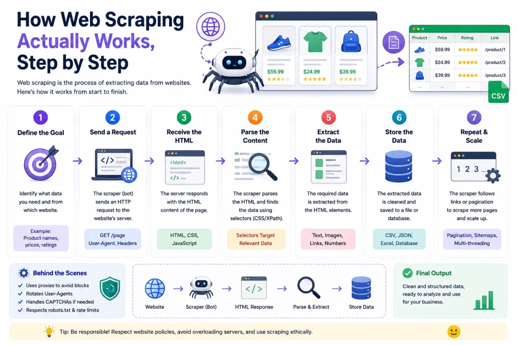 How Web Scraping Actually Works, Step by Step